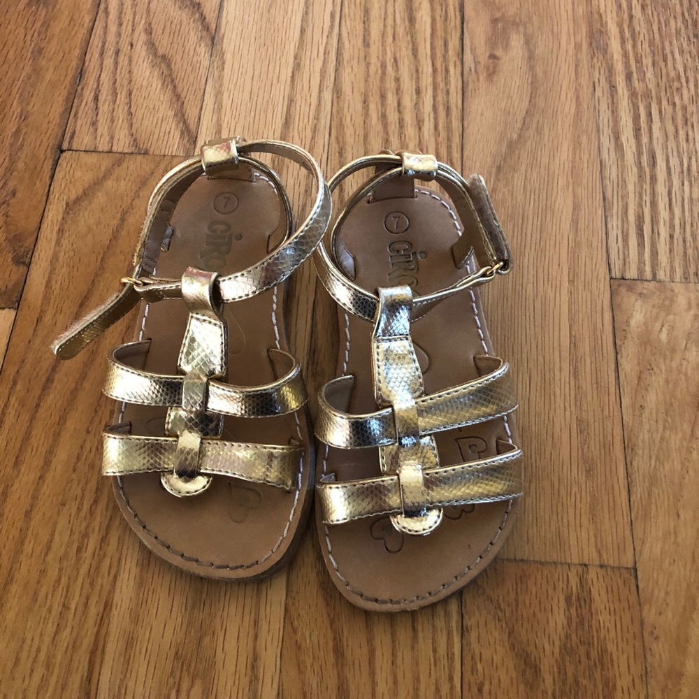 Toddler Girls Gold Gladiator Sandals